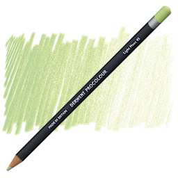 Derwent ProColour Colored Pencil - Light Moss pencil and swatch