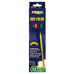 Prang Duo-Color Colored Pencils - Front of package of 12 color pencils