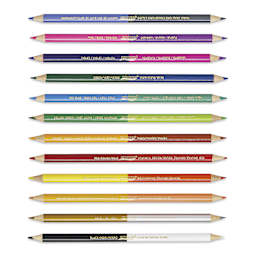 Prang Duo-Color Colored Pencils - Set of 24, laid out