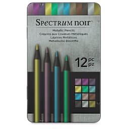 Spectrum Noir Metallic Colored Pencil Set - Front of package shown