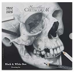 Cretacolor Black & White Drawing Set - Top view of front of package