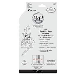Pilot Begreen Bottle 2 Pen Rollerball Gel Pens - Assorted, Set of 5, back of the packaging