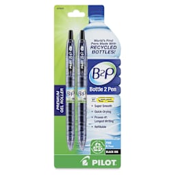 Pilot Begreen Bottle 2 Pen Rollerball Gel Pens - 0.7 mm, Black, Pkg of 2, in packaging