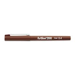 Artline 200 Writing Pen - 0.4 mm Tip, Brown