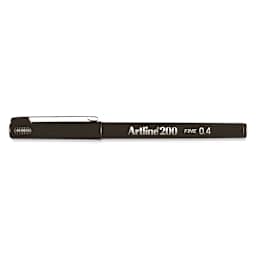 Artline 200 Writing Pen - 0.4 mm Tip, Dark Brown