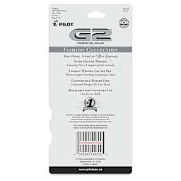Pilot G2 Gel Pen - 0.7 mm, Green, Fine - back of packaging