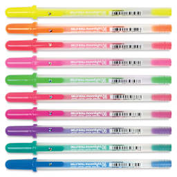 Sakura Gelly Roll Moonlight Pens - Fluorescent Assorted Colors, Set of 10, Fine Point