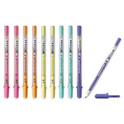 Sakura Gelly Roll Moonlight Pens - Pastel, Set of 10, Bold, pens out of packaging