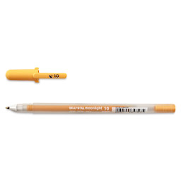 Sakura Gelly Roll Moonlight Pen - Pastel Orange, Bold Point with cap off