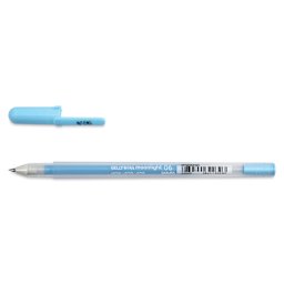 Sakura Gelly Roll Moonlight Pen - Sky Blue, Fine Point with cap off