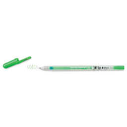 Sakura Gelly Roll Moonlight Pen - Fluorescent Green, Fine Point with cap off