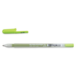 Sakura Gelly Roll Moonlight Pen - Fresh Green, Fine Point with cap off