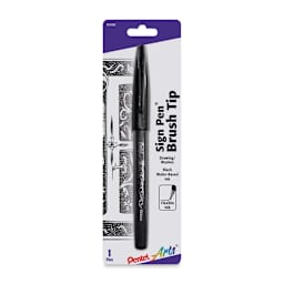 Pentel Arts Brush Tip Sign Pen - Black