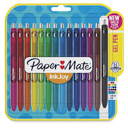 Paper Mate Inkjoy Retractable Gel Pens - Fashion Colors, Set of 14, front of the packaging