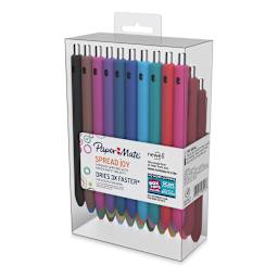 Paper Mate Inkjoy Retractable Gel Pens - Fashion Colors, Set of 30, back of the box