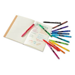 Paper Mate Inkjoy Gel Pens - shown with a color coded grocery list