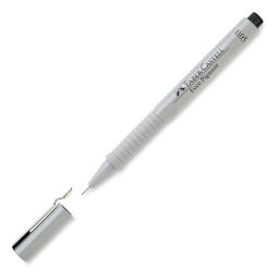 Faber-Castell Ecco Pigment Pens - Single angled pen shown uncapped