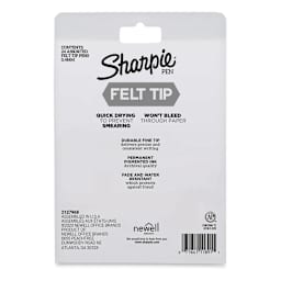 Sharpie Felt Tip Pens - Set of 24, back of the packaging