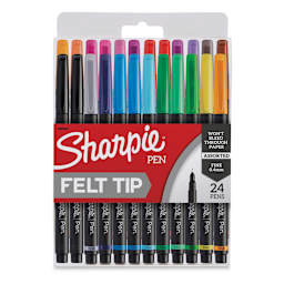 Sharpie Felt Tip Pens - Set of 24, front of the packaging