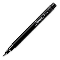 Sharpie Brush Tip Art Pen - Black, cap off