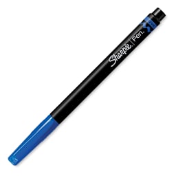 Sharpie Brush Tip Art Pen - Blue with cap on