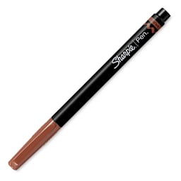 Sharpie Brush Tip Art Pen - Brown with cap on