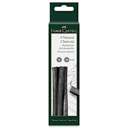 Faber-Castell Pitt Natural Willow Charcoal - Front of package of Set of 4, 9-15 mm