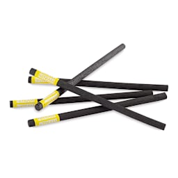Fusains Beaux Arts Charcoal- Five 6 mm Extra Soft Small sticks shown in stack