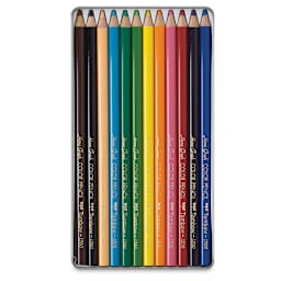 Tombow Color Pencil Sets - 12 pc set shown in open storage tin