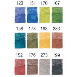 Faber Castell Goldfaber Aqua Watercolor Pencils - Set of 12, Landscape Colors swatches