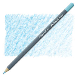 Faber Castell Goldfaber Aqua Watercolor Pencil - Pastel Pthalo Blue 445 pencil and swatch