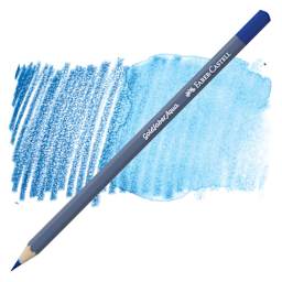 Faber Castell Goldfaber Aqua Watercolor Pencil - Cobalt Blue 143 pencil and swatch