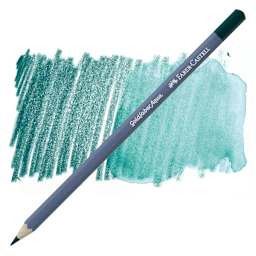 Faber Castell Goldfaber Aqua Watercolor Pencil - Deep Cobalt Green 158 pencil and swatch