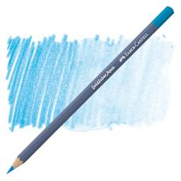 Faber Castell Goldfaber Aqua Watercolor Pencil - Light Blue 147 pencil and swatch