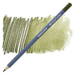 Faber Castell Goldfaber Aqua Watercolor Pencil - Olive Green Yellowish 173 pencil and swatch