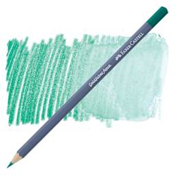 Faber Castell Goldfaber Aqua Watercolor Pencil - Phthalo Green 161 pencil and swatch