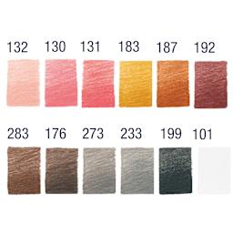 Faber-Castell Goldfaber Color Pencils - Set of 12, Skin Tones swatches