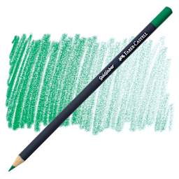 Faber-Castell Goldfaber Color Pencil - Emerald Green 163 pencil and swatch