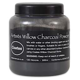Coates Willow Charcoal Powder - 500 ml jar, front view