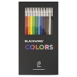 Blackwing Colors Coloring Pencils - Set of 12 w/ Erasers - front of packaging