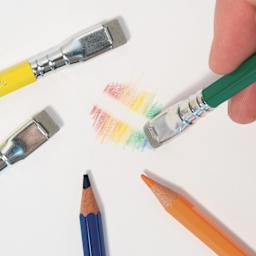 Blackwing Colors Replacement Erasers - in use