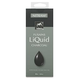 Nitram Liquid Charcoal - front view of package of 50 ml tube