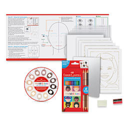 Faber-Castell World Colors How to Draw Faces - Components of package