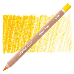 Cretacolor Mega Colored Pencil - Chromium Yellow pencil and swatch