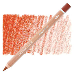 Cretacolor Mega Colored Pencil - English REd pencil and swatch