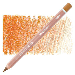 Cretacolor Mega Colored Pencil - Ochre Dark pencil and swatch