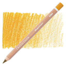 Cretacolor Mega Colored Pencil - Ochre Light pencil and swatch