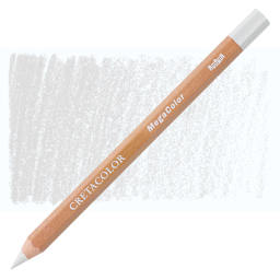 Cretacolor Mega Colored Pencil - Permanent White pencil and swatch