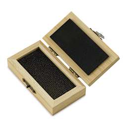 Artists Line Charcoal and Pastel Sharpening Box - Open box showing screen