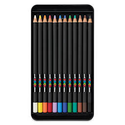 Posca Colored Pencils - Set of 12, Assorted Colors, Limited Edition, contents